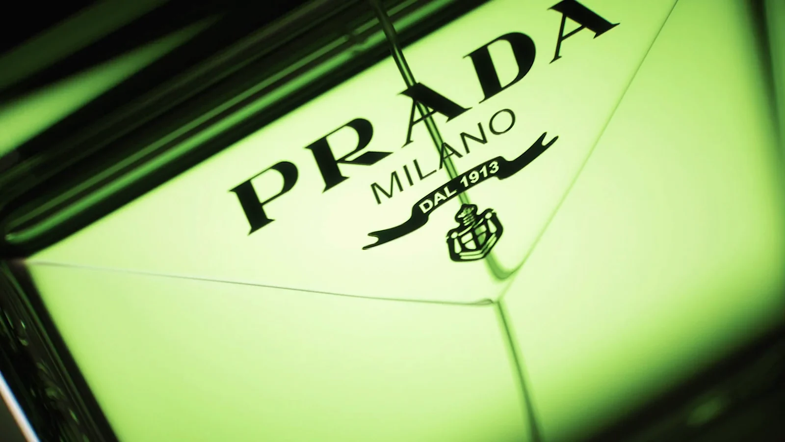 The plaque, lit from inside