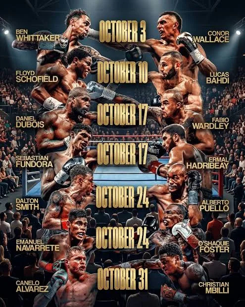 October fight calendar